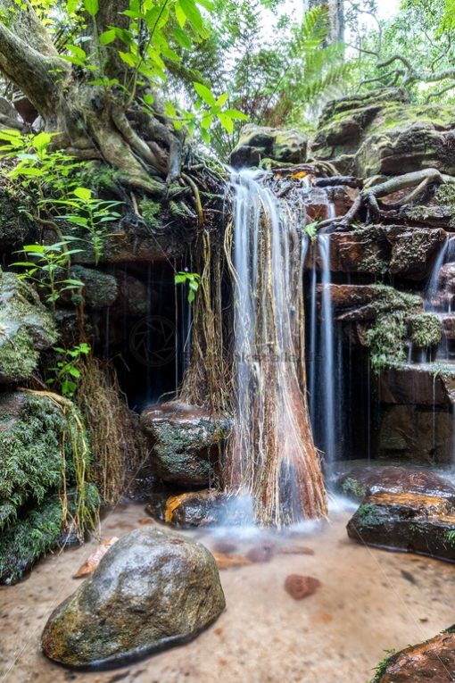 Lebenselixier für den Garten Eden, stimmungsvoller Wasserfall, Südafrika, ZA - Bildtankstelle.de
