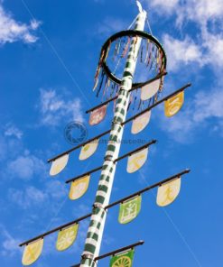 Maibaum in Einöd, Landkreis Homburg, Saarland - Bildtankstelle.de - Bilddatenbank für Foto-Motive aus SAAR-LOR-LUX