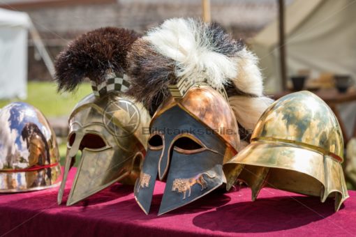 Sammlung römischer Helme, Römermuseum Schwarzenacker - Bildtankstelle.de - Bilddatenbank für Foto-Motive aus SAAR-LOR-LUX