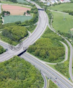 Autobahnkreuz Saarbrücken von A1 zu A8, Saarland - Bildtankstelle.de - Bilddatenbank für Foto-Motive aus SAAR-LOR-LUX