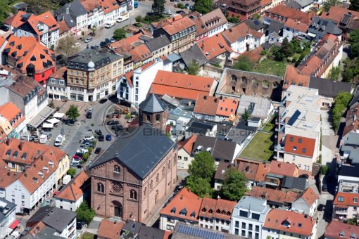 Luftaufnahme vom alten Markt in Homburg, Saarland - Bildtankstelle.de