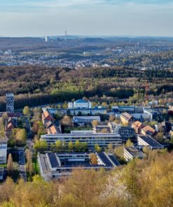 Blick vom Schwarzenbergturm Richtung Universität , Saarbrücken, Saarland - Bildtankstelle.de