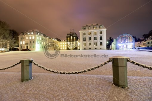 Schnee am Saarbrücker Schloss, Saarland - Bildtankstelle.de