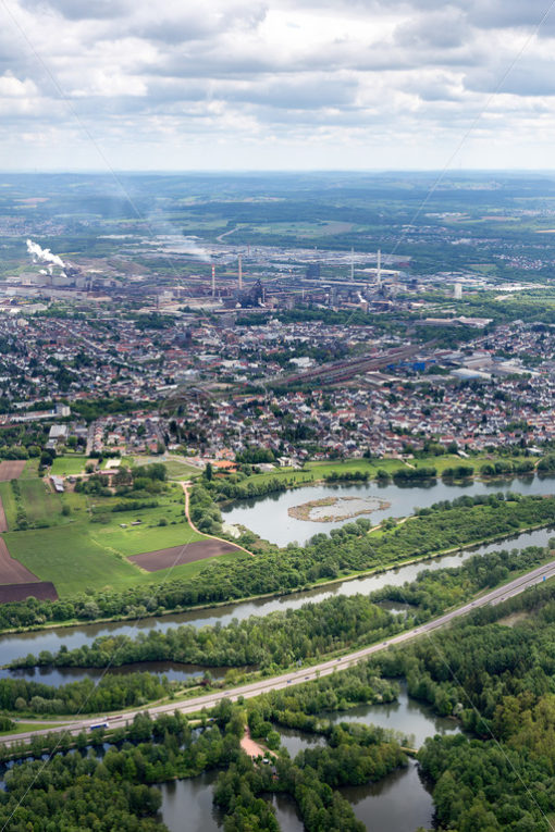 Luftbild von Dillingen, Saar - Bildtankstelle.de