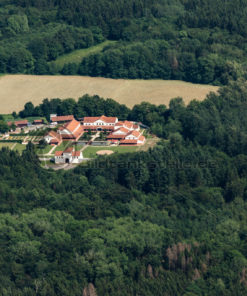 Luftbild von der römischen Villa in Borg, Kreis Merzig-Wadern, - Bildtankstelle.de